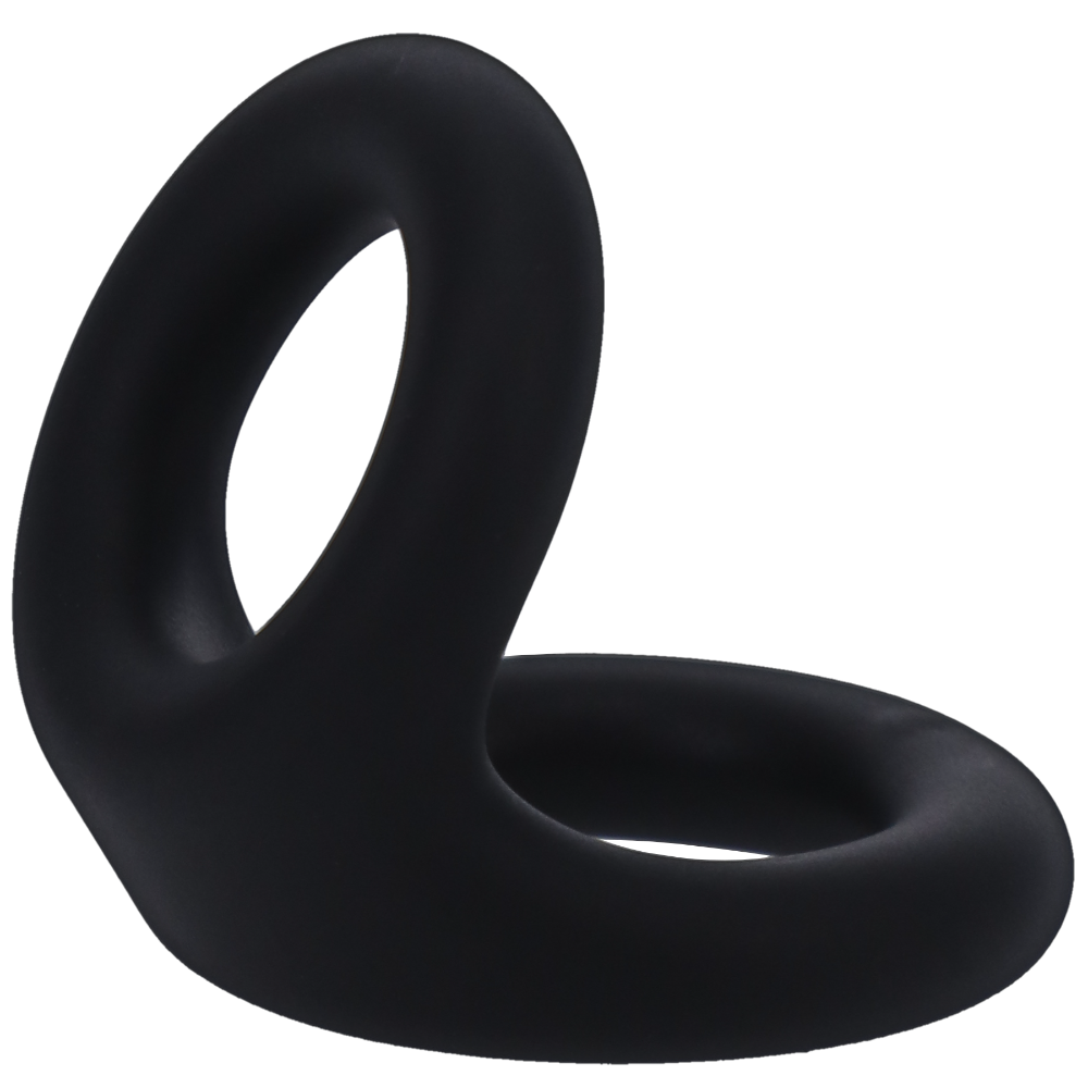 Tantus Uplift Cock Ring Onyx Left