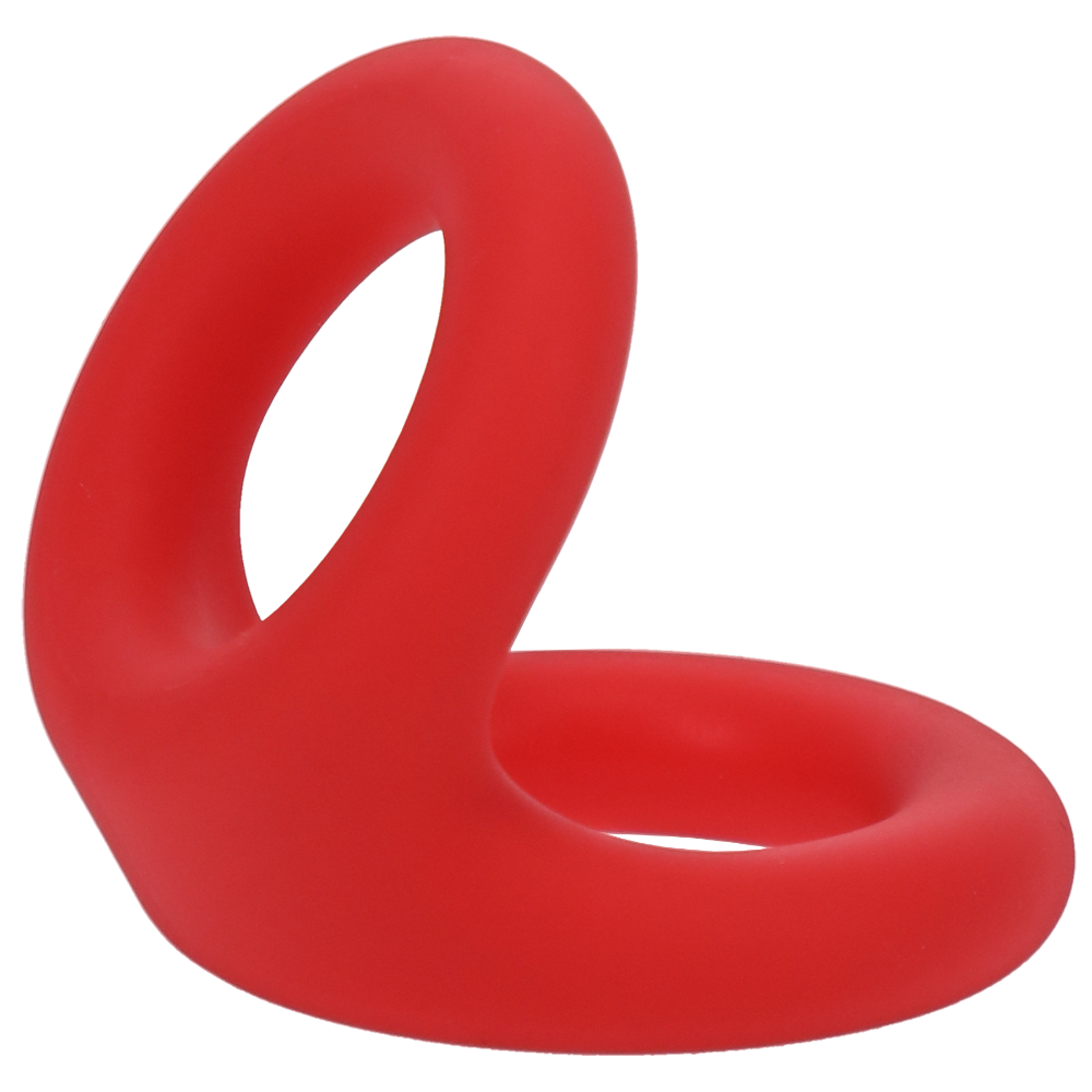 Tantus Uplift Cock Ring Crimson Left