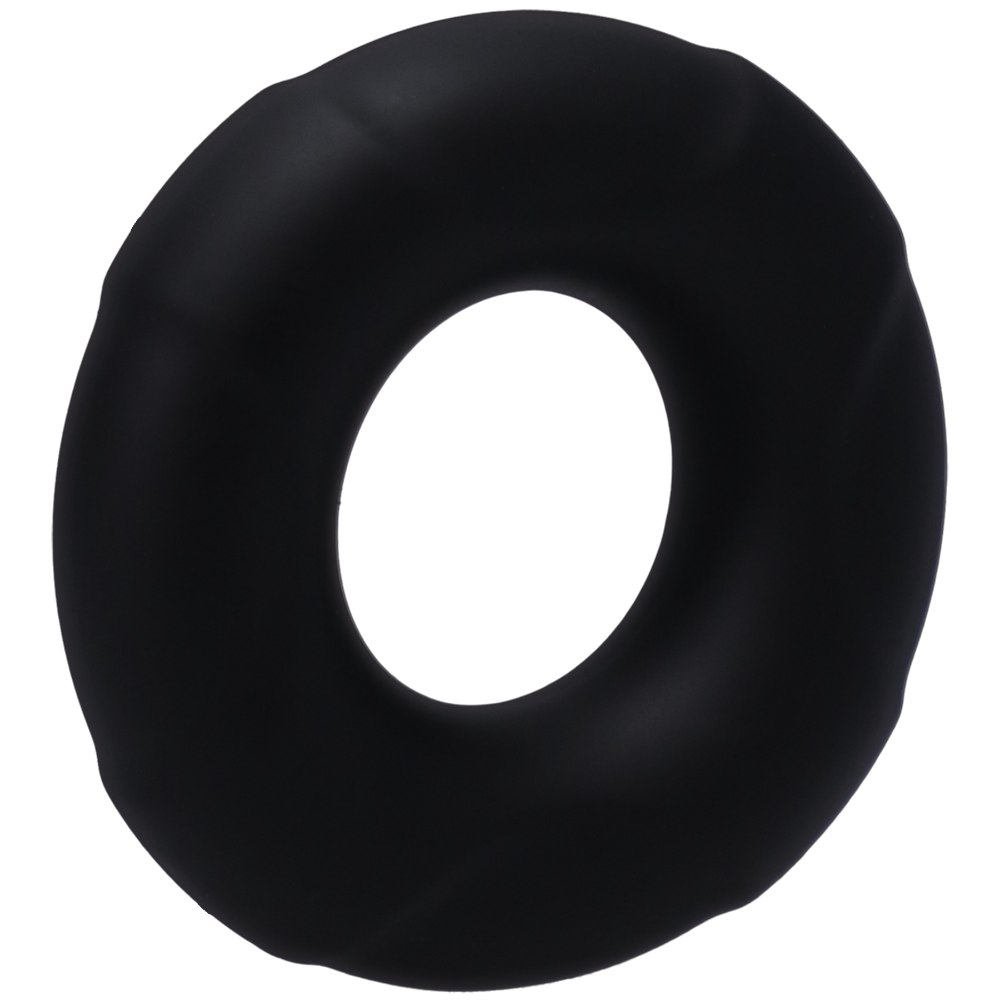 Tantus Buoy Medium Cock Ring Onyx Left